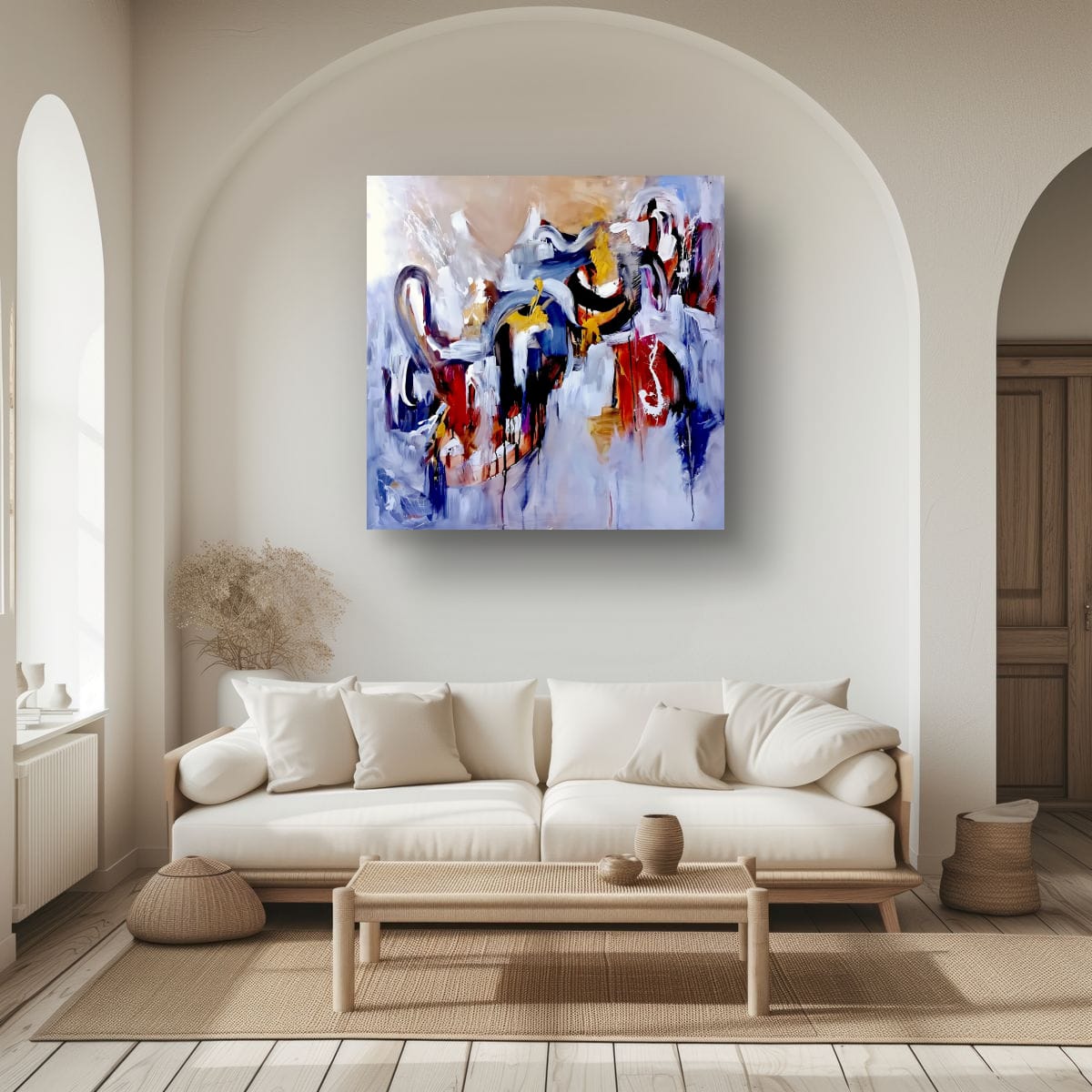 Abstract Painting - Dance of The Shadows 100x100 cm - Image 12