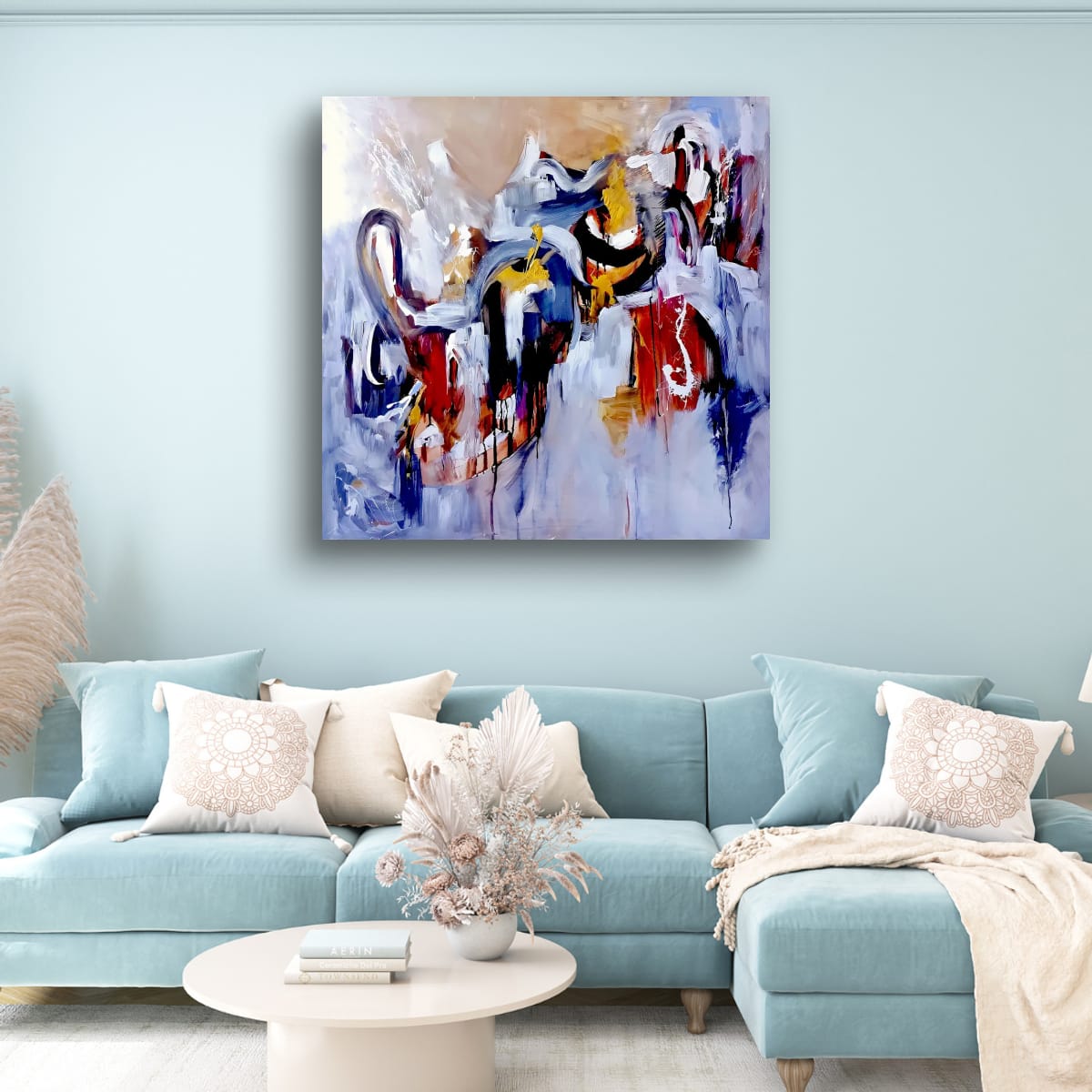 Abstract Painting - Dance of The Shadows 100x100 cm - Image 6