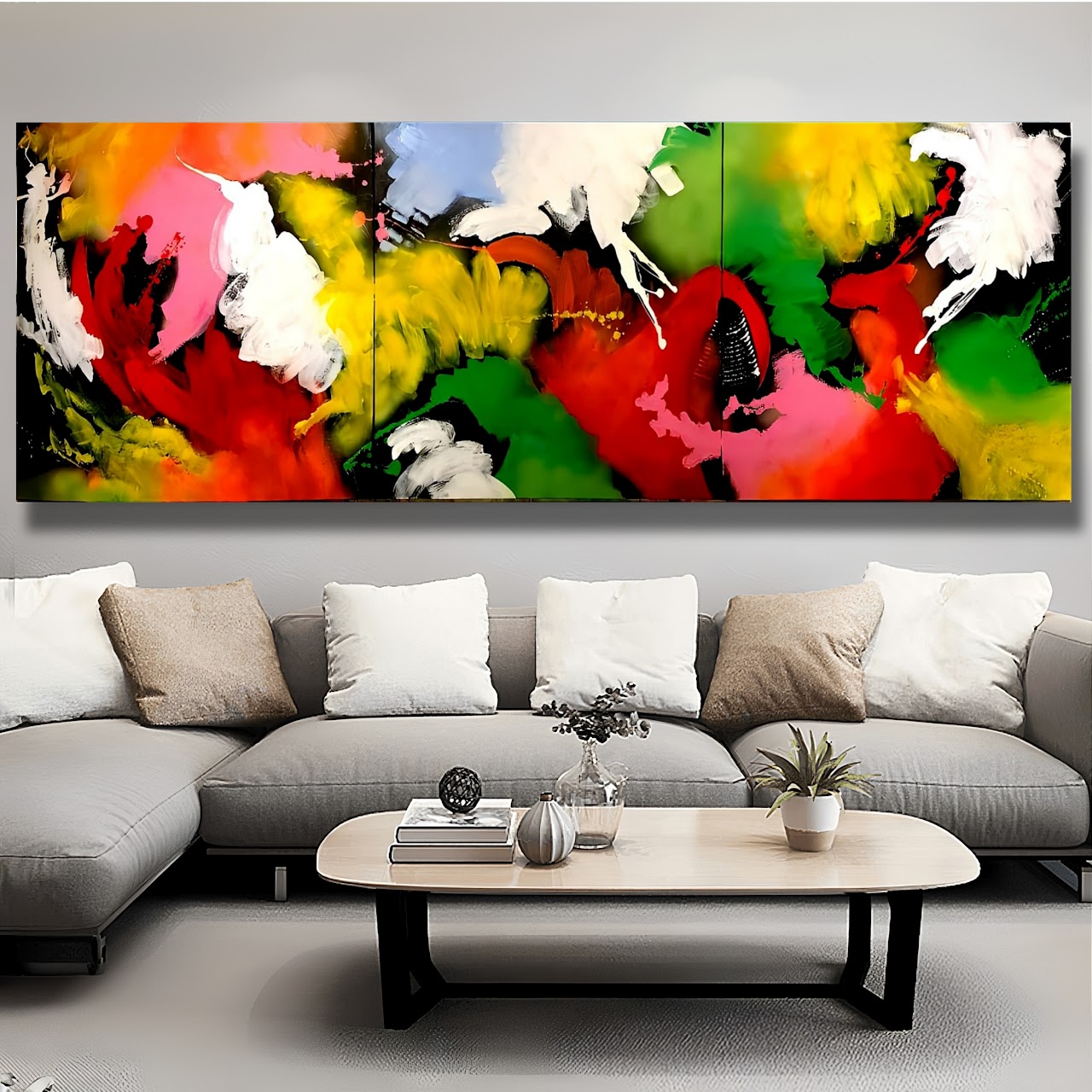 Abstract Painting - Colorful Fairytales 80x240 cm - Image 2