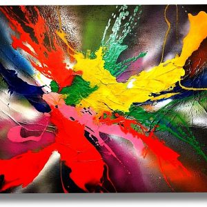 Abstract Painting - Dancing in The Lights 70x90 cm