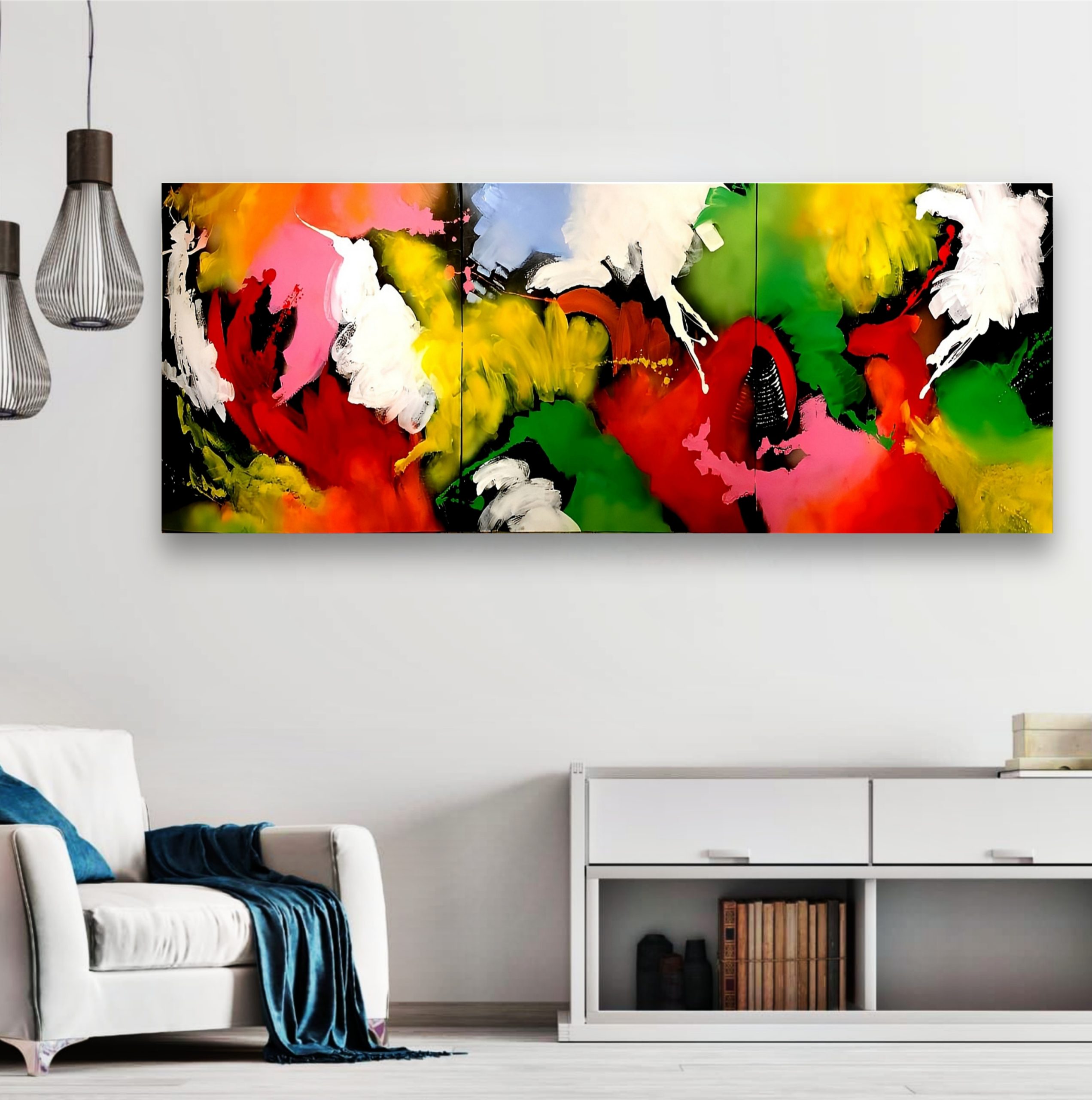 Abstract Painting - Colorful Fairytales 80x240 cm - Image 9