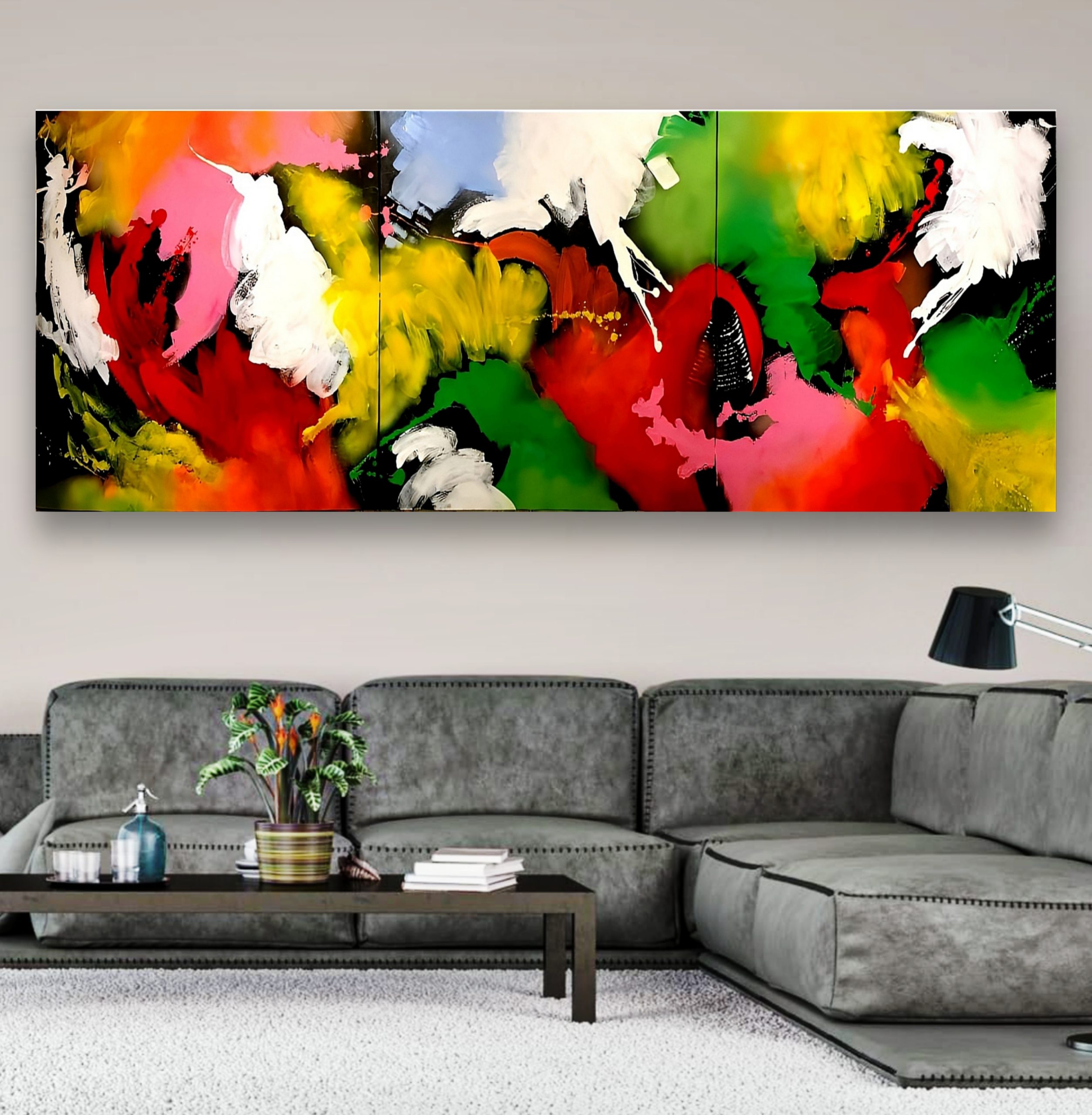 Abstract Painting - Colorful Fairytales 80x240 cm - Image 5
