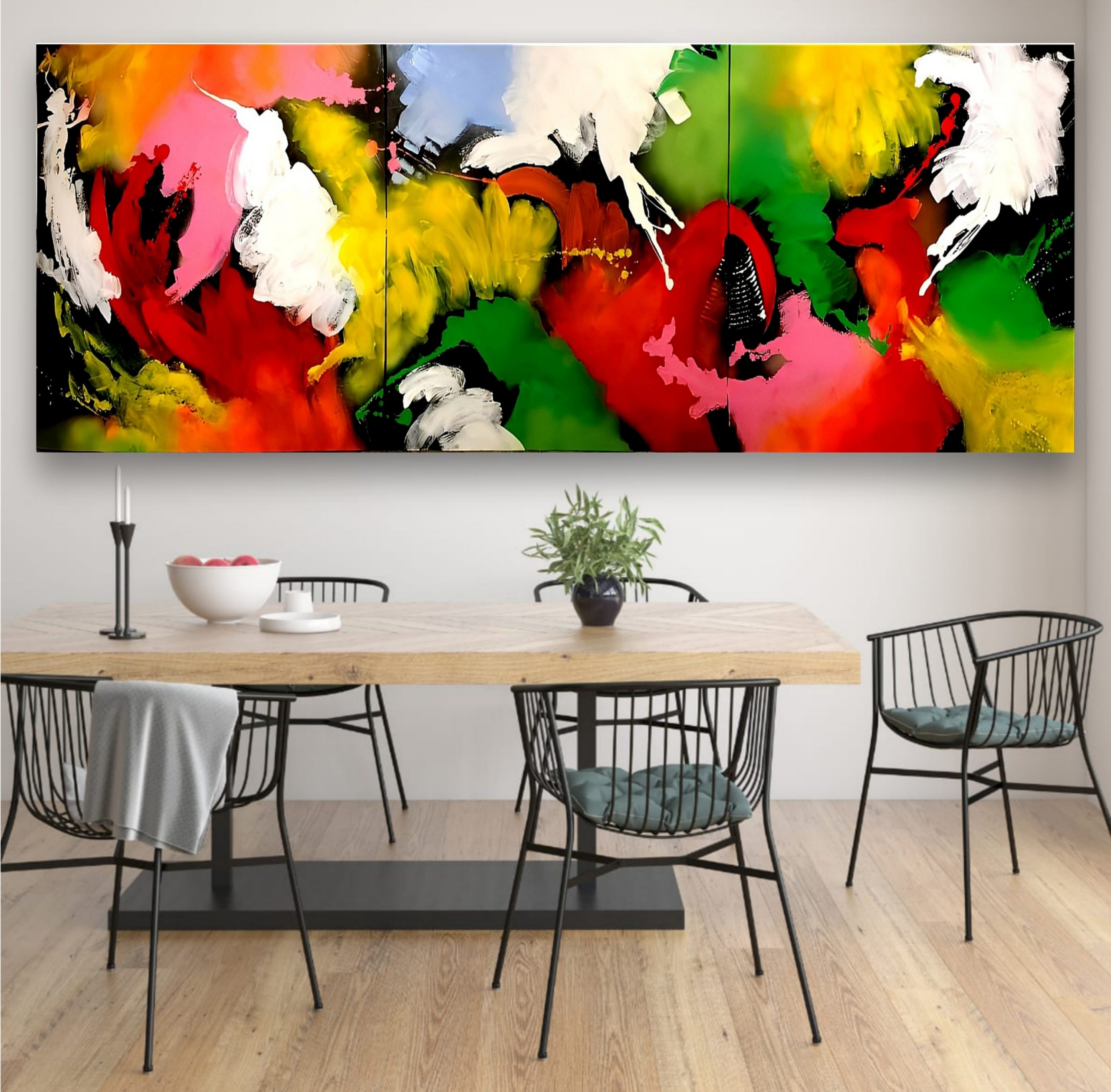 Abstract Painting - Colorful Fairytales 80x240 cm - Image 3