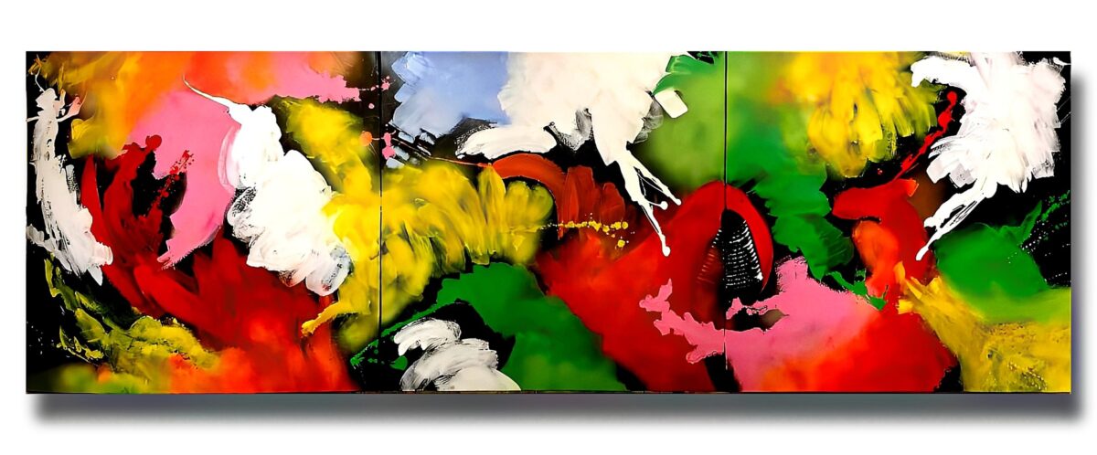 Abstract Painting - Colorful Fairytales 80x240 cm