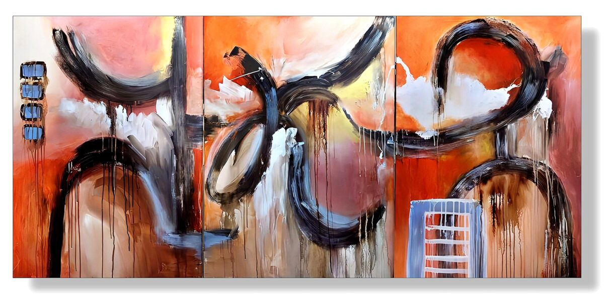 Abstract Painting - Motivation 90x195 cm