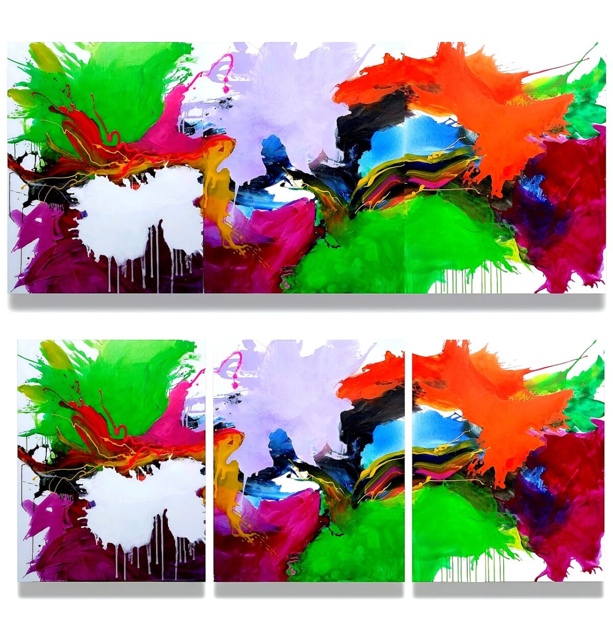 Abstract Painting - Eternal Flow 120x300 cm