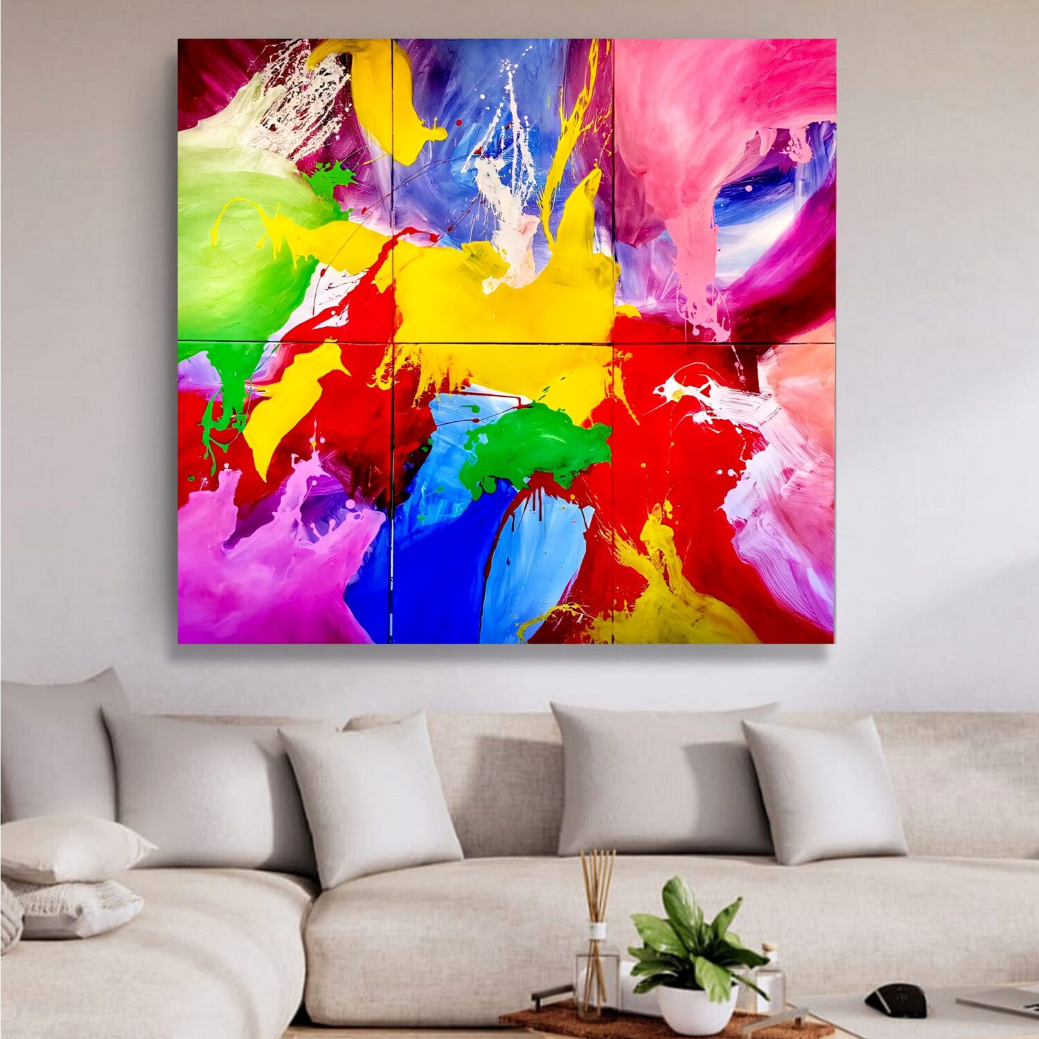 Selda Bergman original artwork displayed in home interior