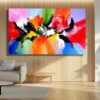 Contemporary abstract wall art by Selda Bergman using expressive brushstrokes in a vibrant composition