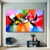 Contemporary abstract wall art by Selda Bergman using expressive brushstrokes in an energetic abstract style