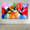 Contemporary abstract wall art by Selda Bergman using expressive brushstrokes with textured acrylic layers