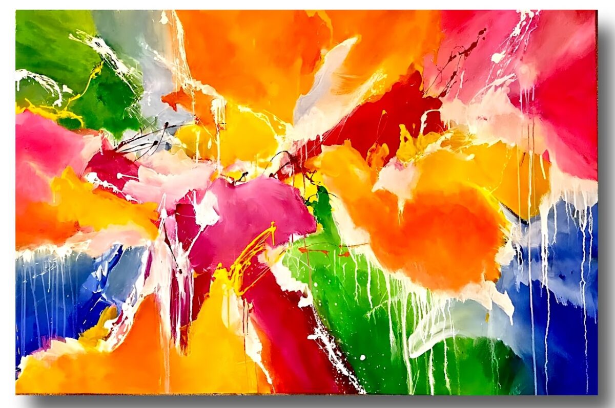 Abstract Painting - Rainbow Dreams 100x150 cm