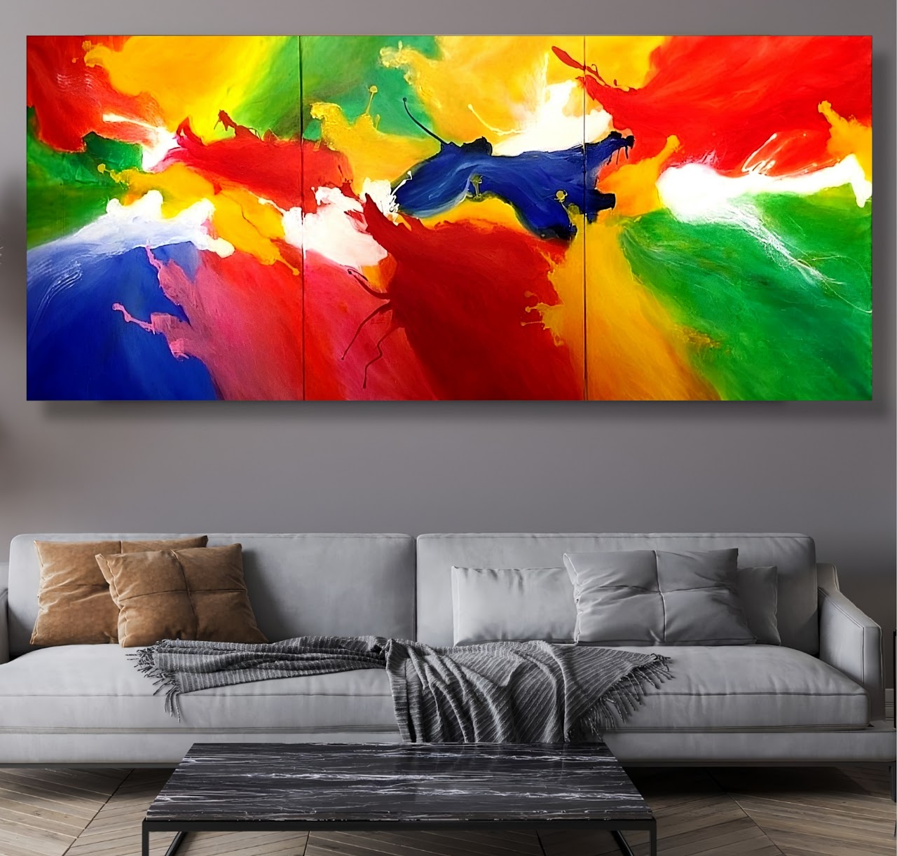 Abstract Painting - Vibrant Horizon - Image 2