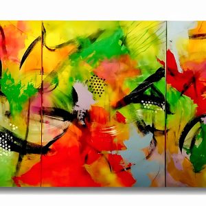 Abstract Painting - Vitality 90x210 cm