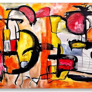 Cubistic Painting - Interlock 100x150 cm