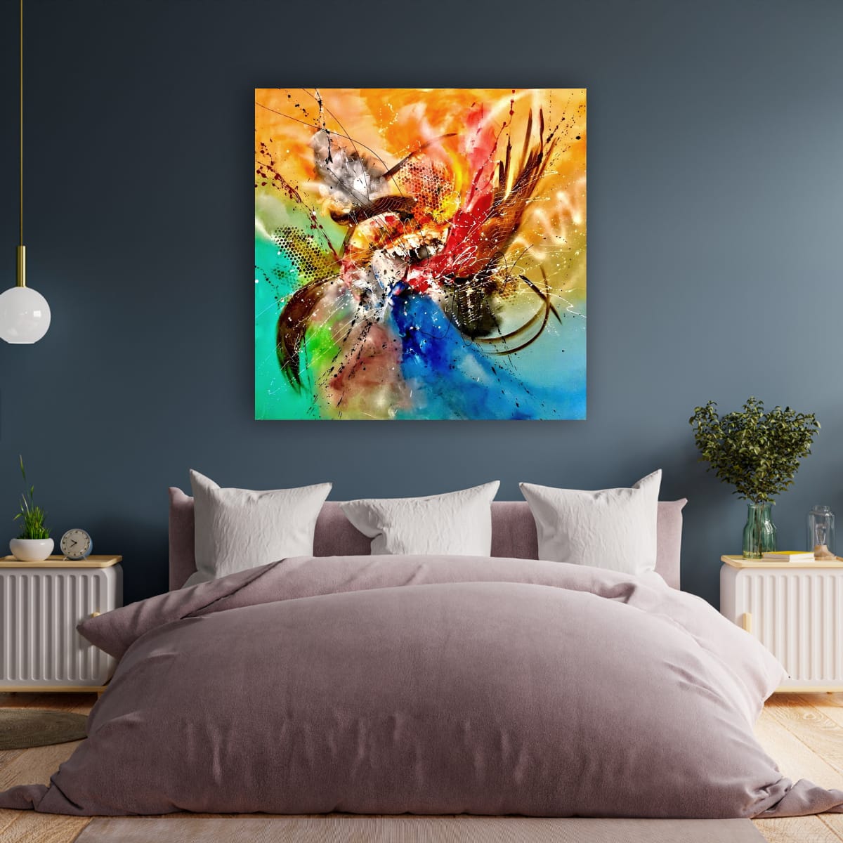 Abstract Painting - Flapping Effect 100x100 cm - Image 14