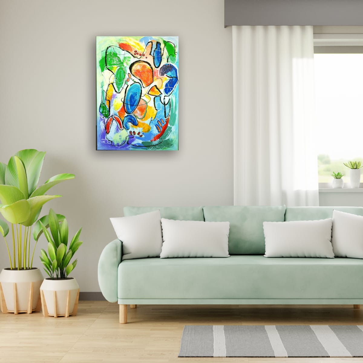 🔴Abstract Painting -Under the Sea - Image 2