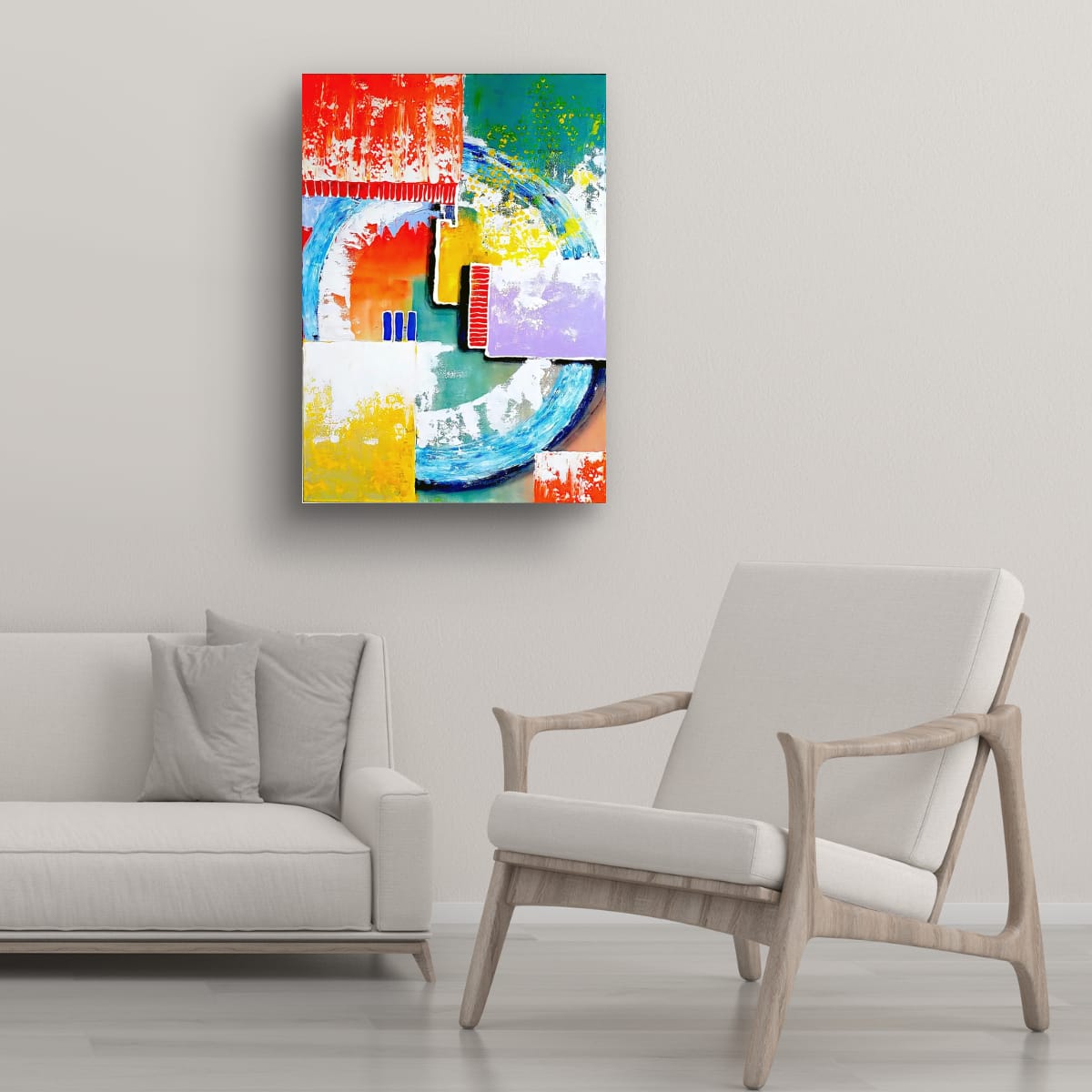 Cubistic Painting - Intersection 50x70 cm - Image 8