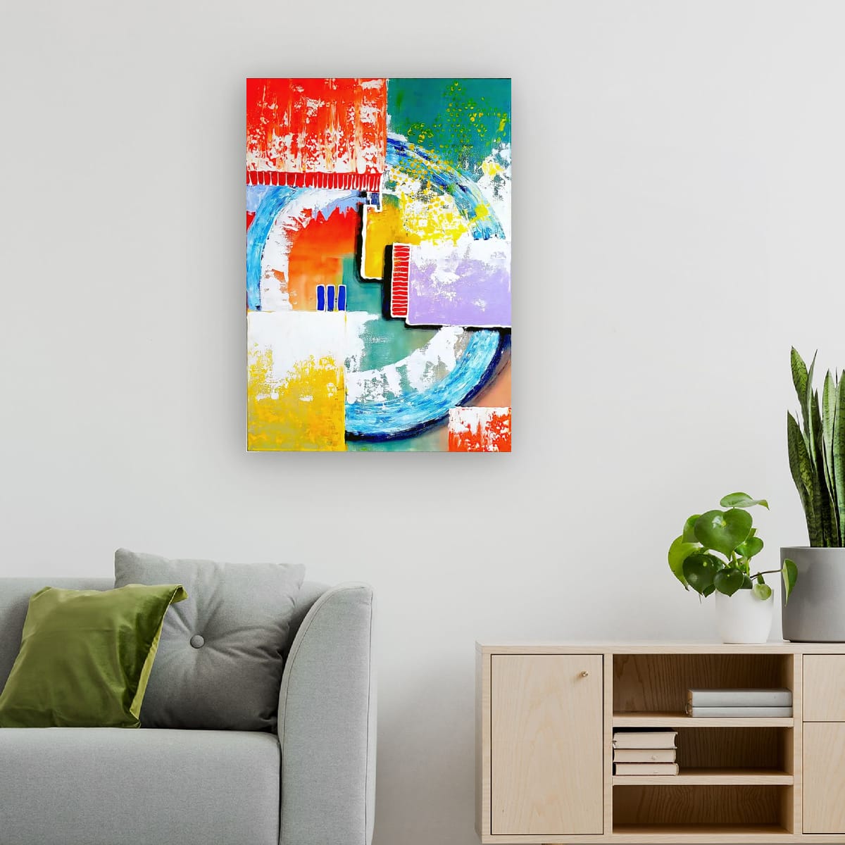 Cubistic Painting - Intersection 50x70 cm - Image 4