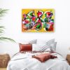 Geometric abstract art piece by Selda Bergman in a balanced geometric composition