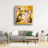 Vibrant oil abstract artwork by Selda Bergman in rich layered textures