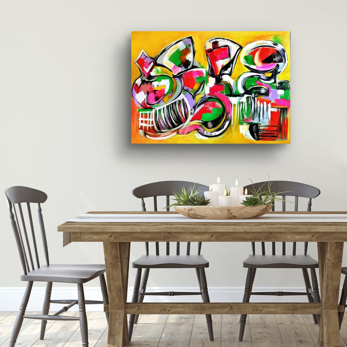 Cubistic Painting - The Soul of Jazz 65x90 cm - Image 9