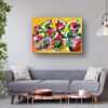 Geometric abstract art piece by Selda Bergman using sharp linear elements