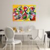 Geometric abstract art piece by Selda Bergman with symmetrical abstract design