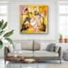 Vibrant oil abstract artwork by Selda Bergman in a modern contemporary style