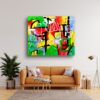Geometric abstract art piece by Selda Bergman in the room 2