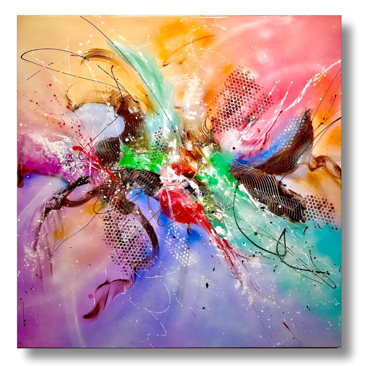 Abstract Painting -Inception of Life 100x100 cm
