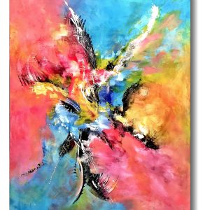 Abstract Painting - The Flight of  The Angels 70x90 cm