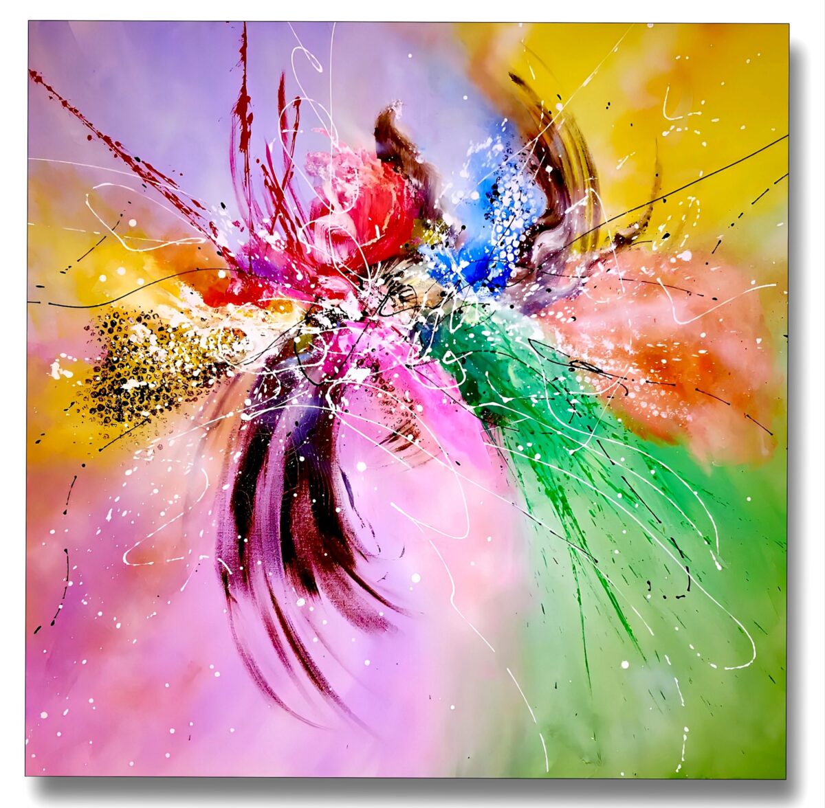 Abstract Painting - A Breath Before Change 100x100 cm