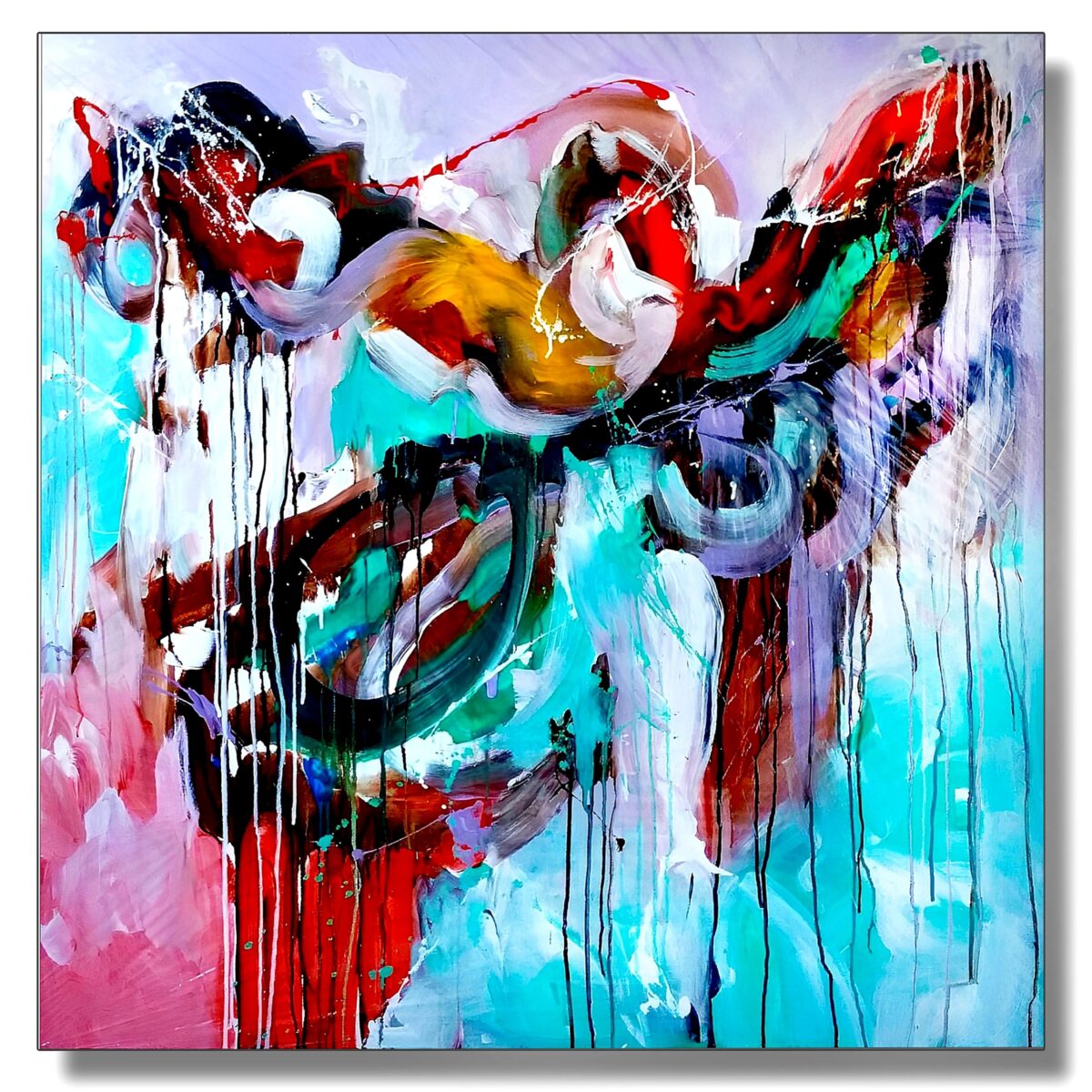 Abstract Painting - The Wings of Change 100x100 cm