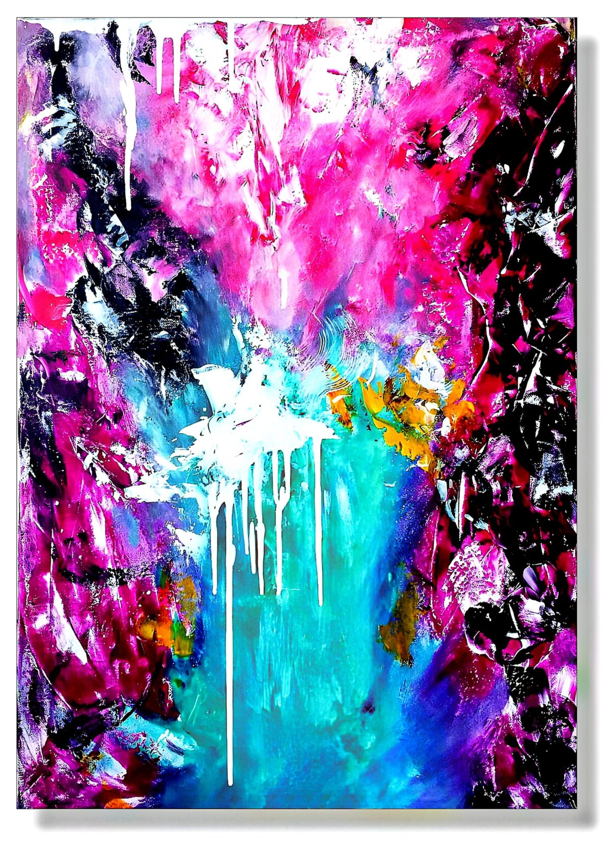 Abstract Painting - Hidden Paradise 70x90 cm