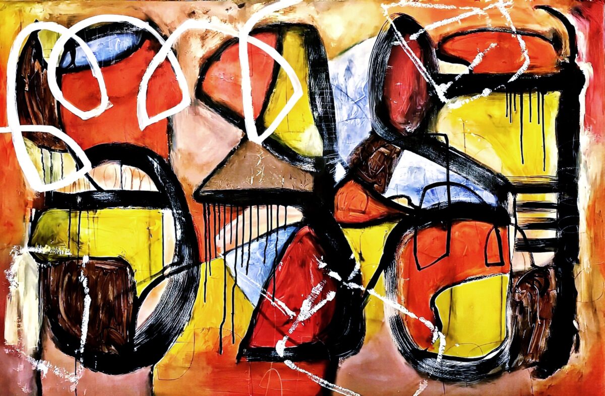 Cubistic Painting - Stronger Together 100x150 cm