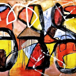 Cubistic Painting - Stronger Together 100x150 cm