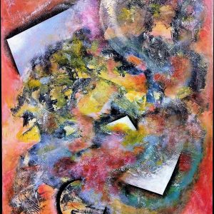 Cubistic Painting - Cosmic Burst 60x80 cm