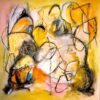 Vibrant oil abstract artwork by Selda Bergman details