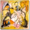 Vibrant oil abstract artwork by Selda Bergman with dynamic layered color blends