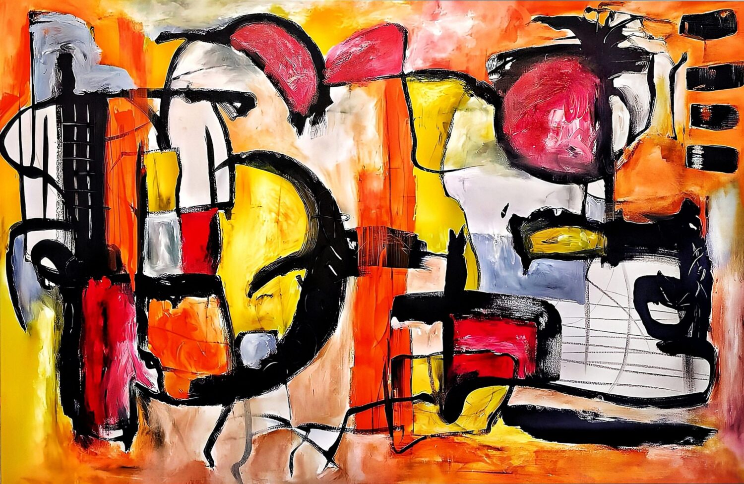 Large contemporary abstract wall art by Selda Bergman- looks