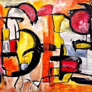 Large contemporary abstract wall art by Selda Bergman- looks