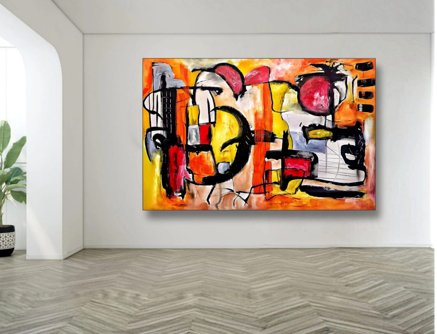 Large contemporary abstract wall art by Selda Bergman