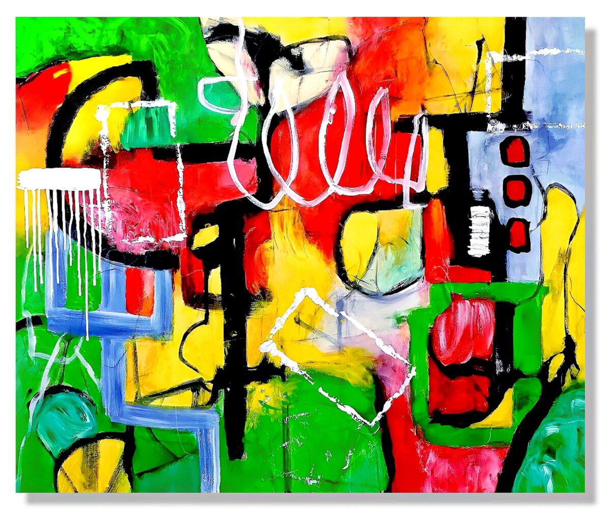 extured abstract canvas artwork created by Selda Bergman