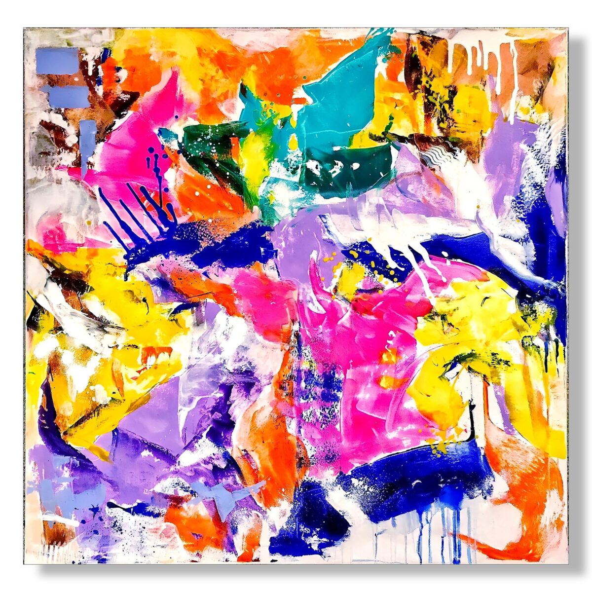 Abstract Painting - Lost in Paradise 100x100 cm