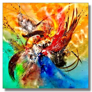 Abstract Painting - Flapping Effect 100x100 cm