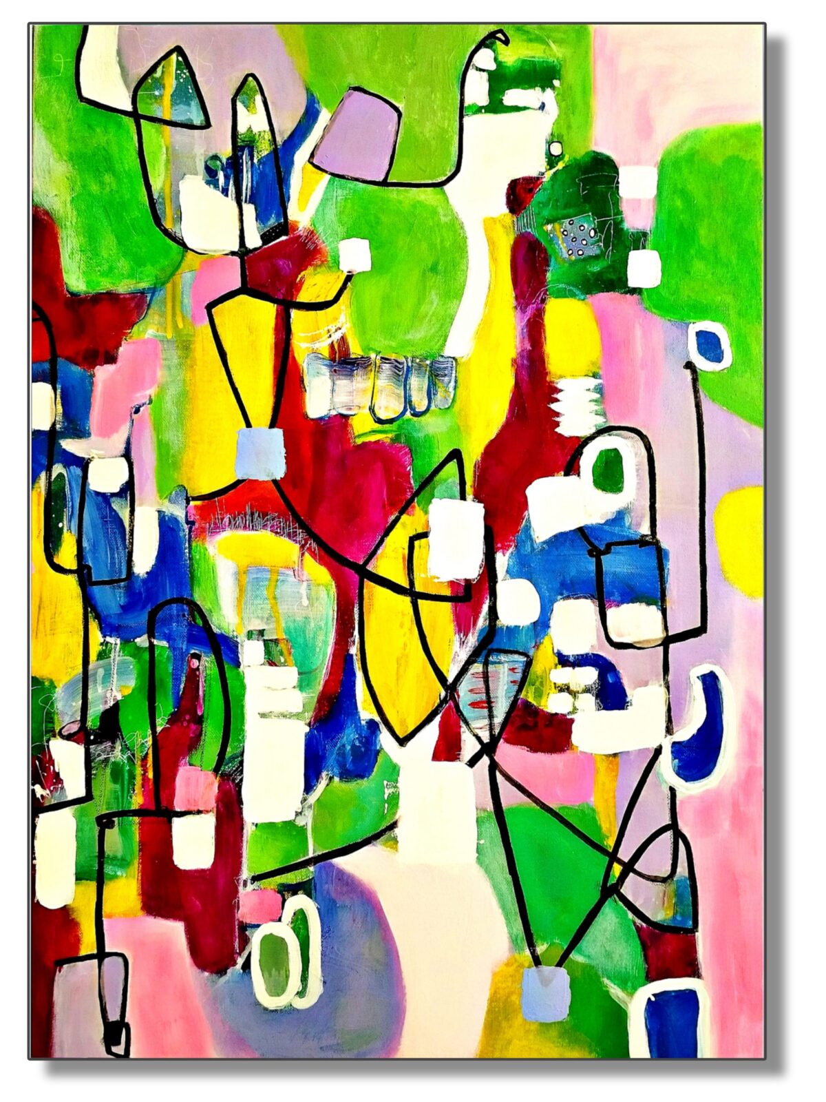 Cubistic Painting - Echoes of Form 50x70 cm