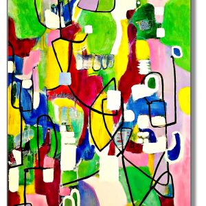 Cubistic Painting - Echoes of Form 50x70 cm