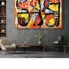 Contemporary abstract wall art by Selda Bergman in bold layered colors