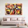 Contemporary abstract wall art by Selda Bergman in a vibrant modern palette