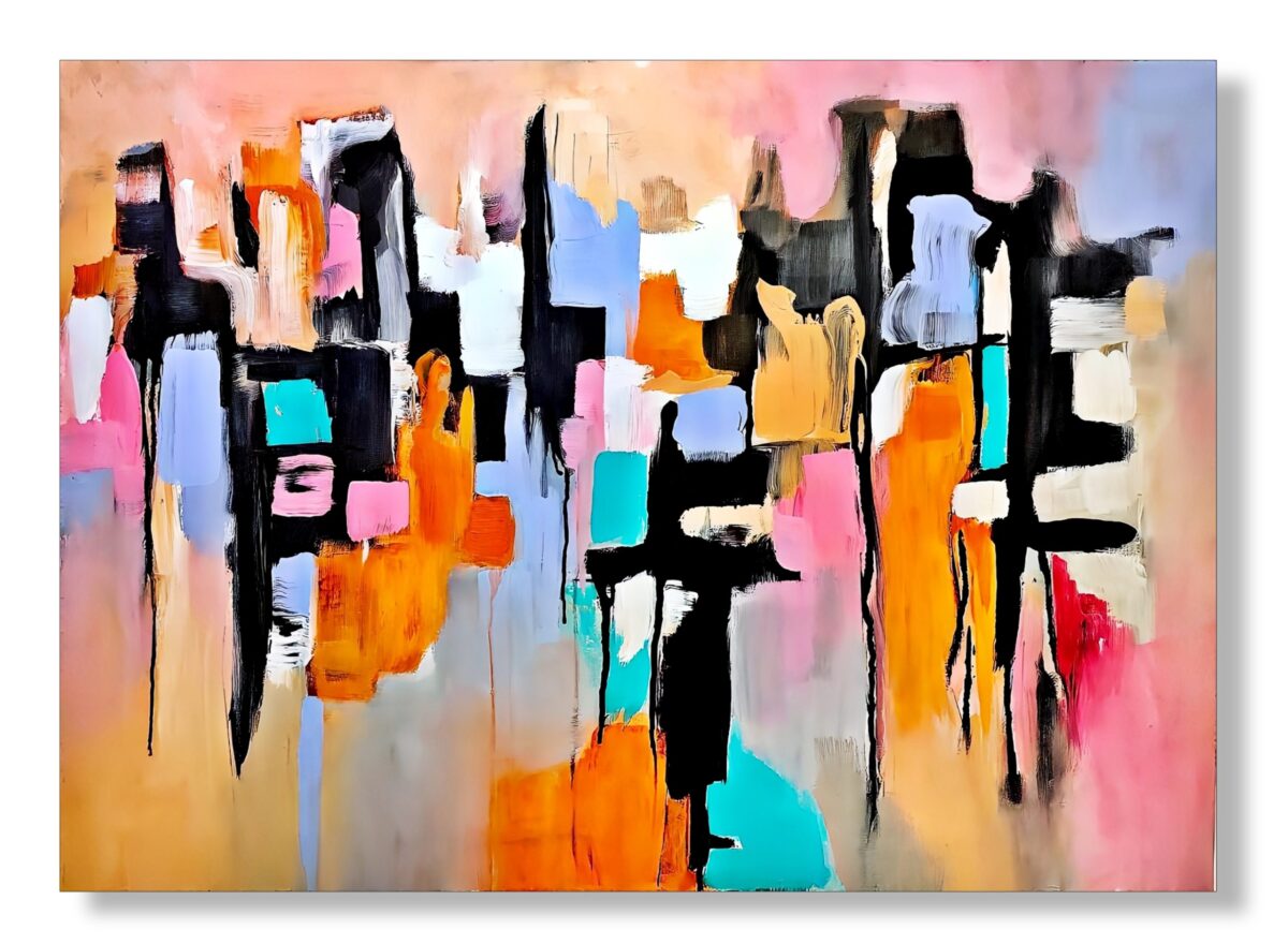 Cubistic Painting - Silhouette 80x100 cm. SOLD!